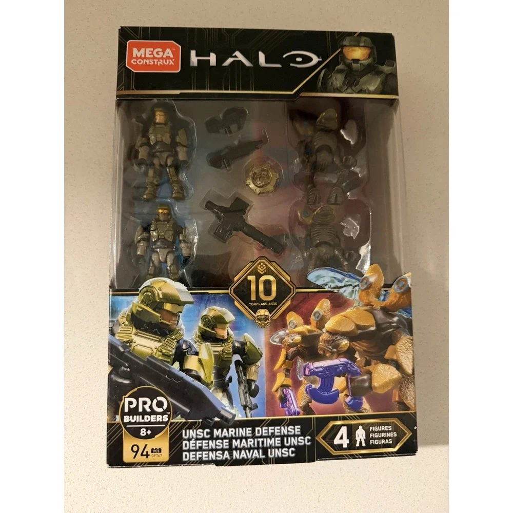 Mega Construx Halo Probuilders UNSC Marine Defense 94pcs 4 Figures 10th Anniver…